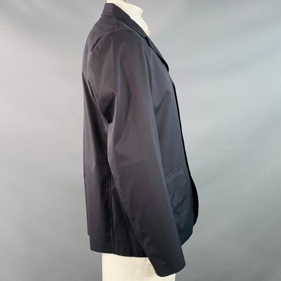 THEORY Size XL Laser Defense Black Polyester Notch Lapel Sport Coat - Picture 2 of 7